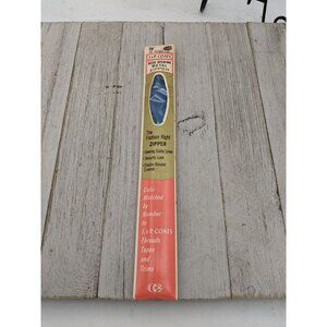 Vintage J&P Coats Neck Opening Metal Zipper 20" Treasure Blue 168